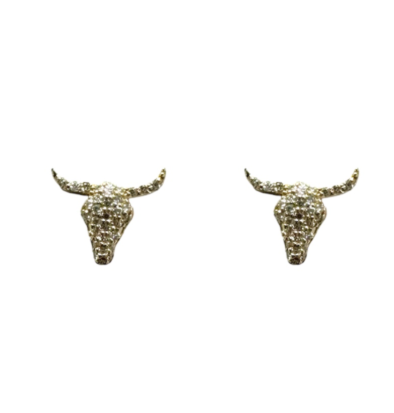 Diamond Longhorn Earrings
