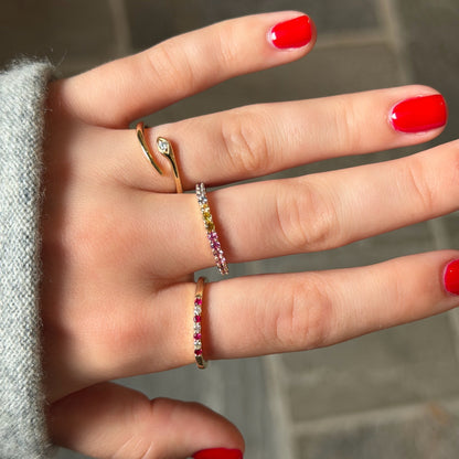 Rainbow Sapphires Ring