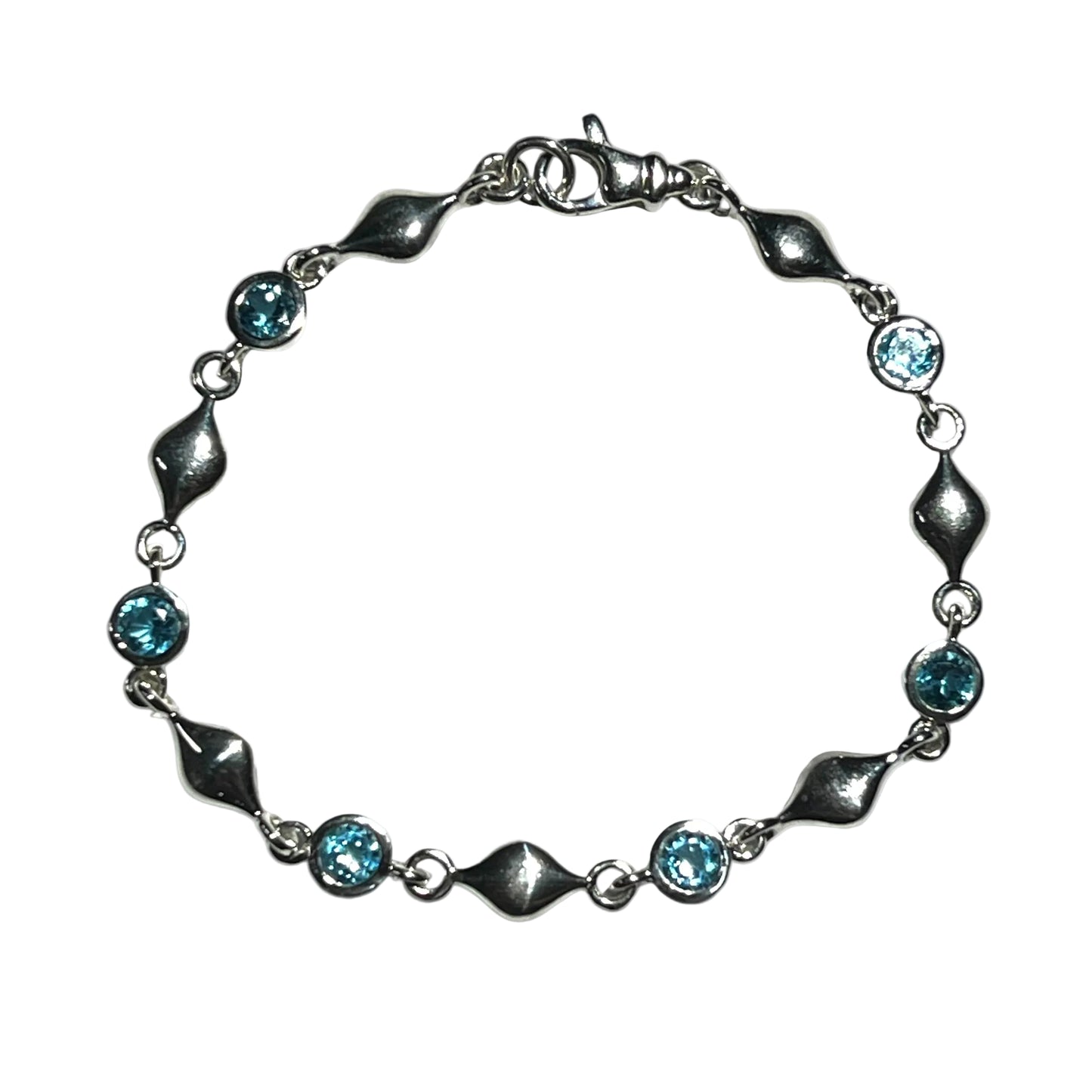Blue Topaz & Teardrop Bracelet