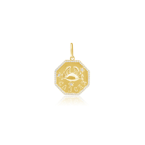 Aquarius Gold and Diamond Pendant