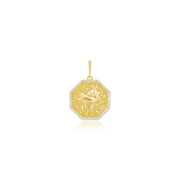 Aquarius Gold and Diamond Pendant