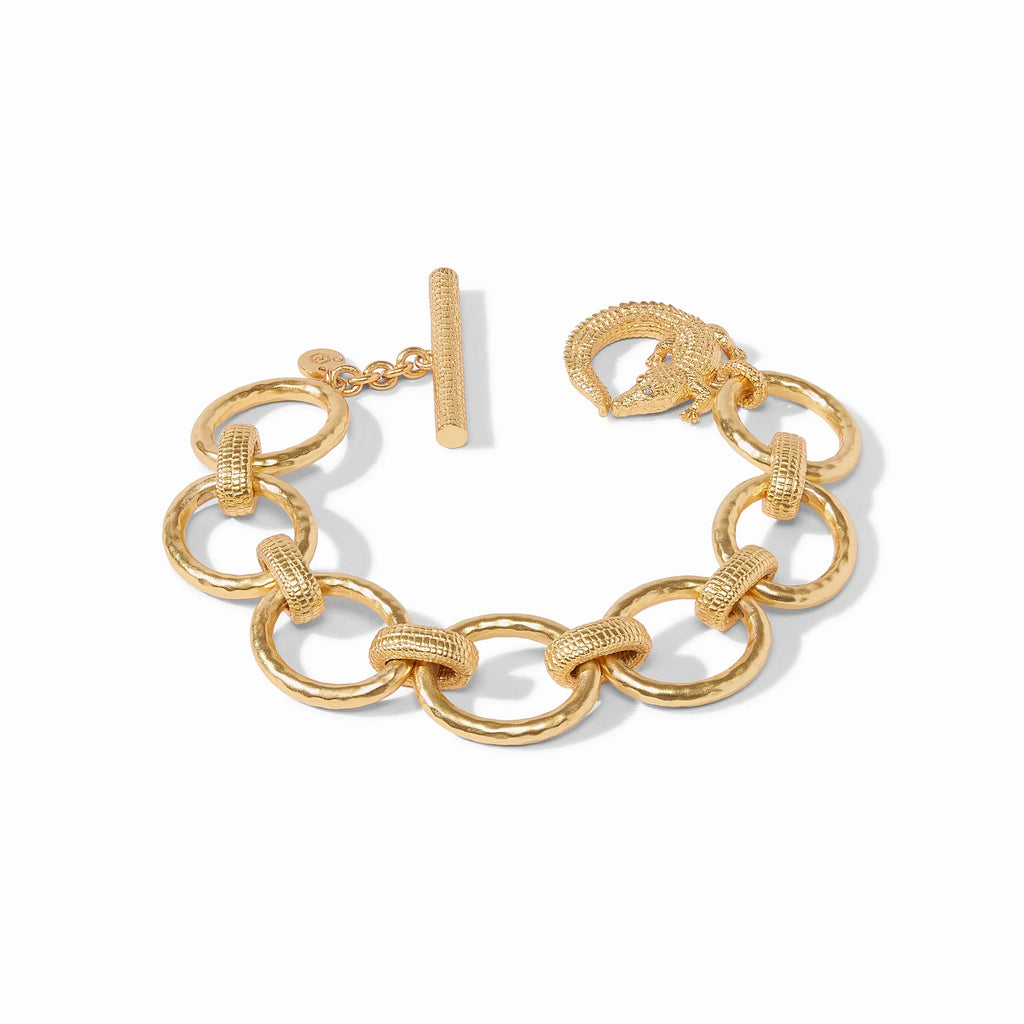 Gold Alligator Link Bracelet