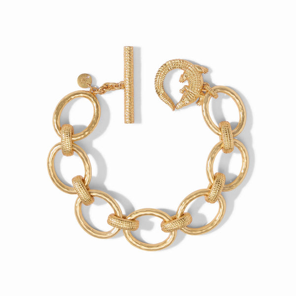 Gold Alligator Link Bracelet