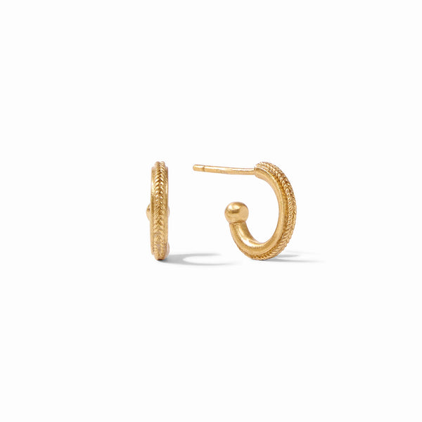 Aurora Hoop & Charm Earring Iridescent Bahamian Blue