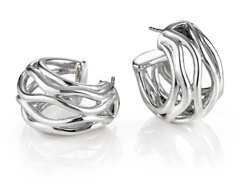 Wavy Wire Hoop Earring