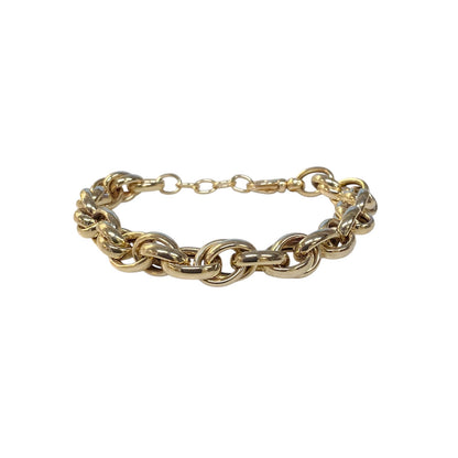 Open Double Link Gold Bracelet