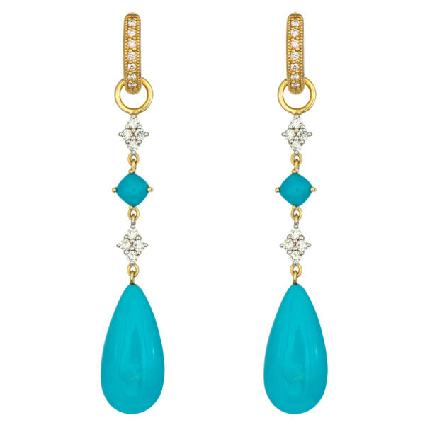 Provence Dangling Teardrop Turquoise Earring Charms