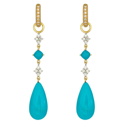 Provence Dangling Teardrop Turquoise Earring Charms