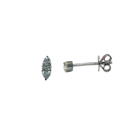Diamond Double Pear Stud Earrings