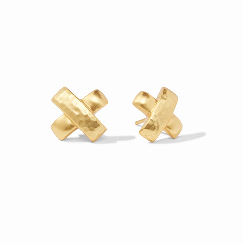 Catalina Gold X Stud Earring