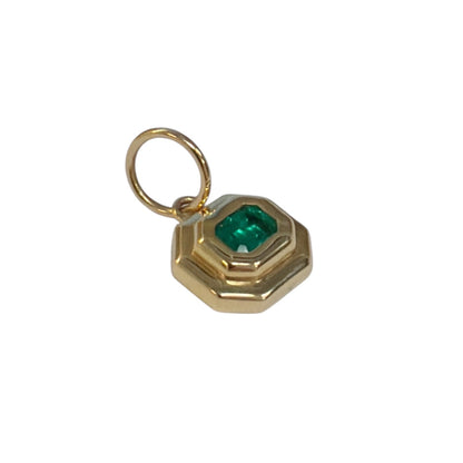 Emerald Layered Bezel Pendant