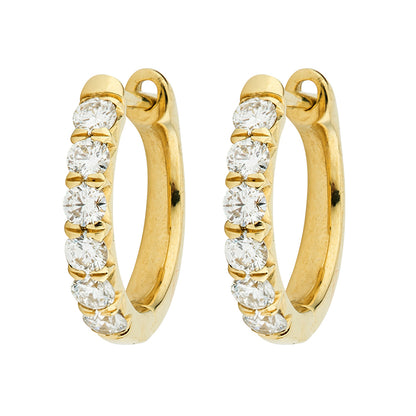 Jude Diamond Pave Hoop Earrings