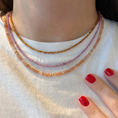 Sunstone Beaded Necklace