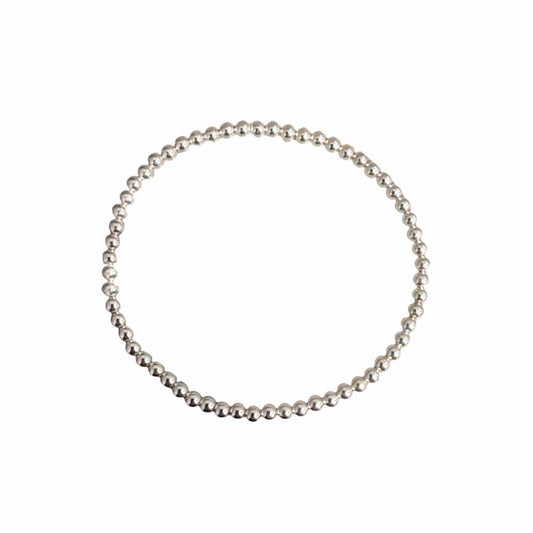 Silver Bead Stretch Bracelets