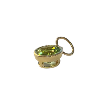 Round Peridot Charm