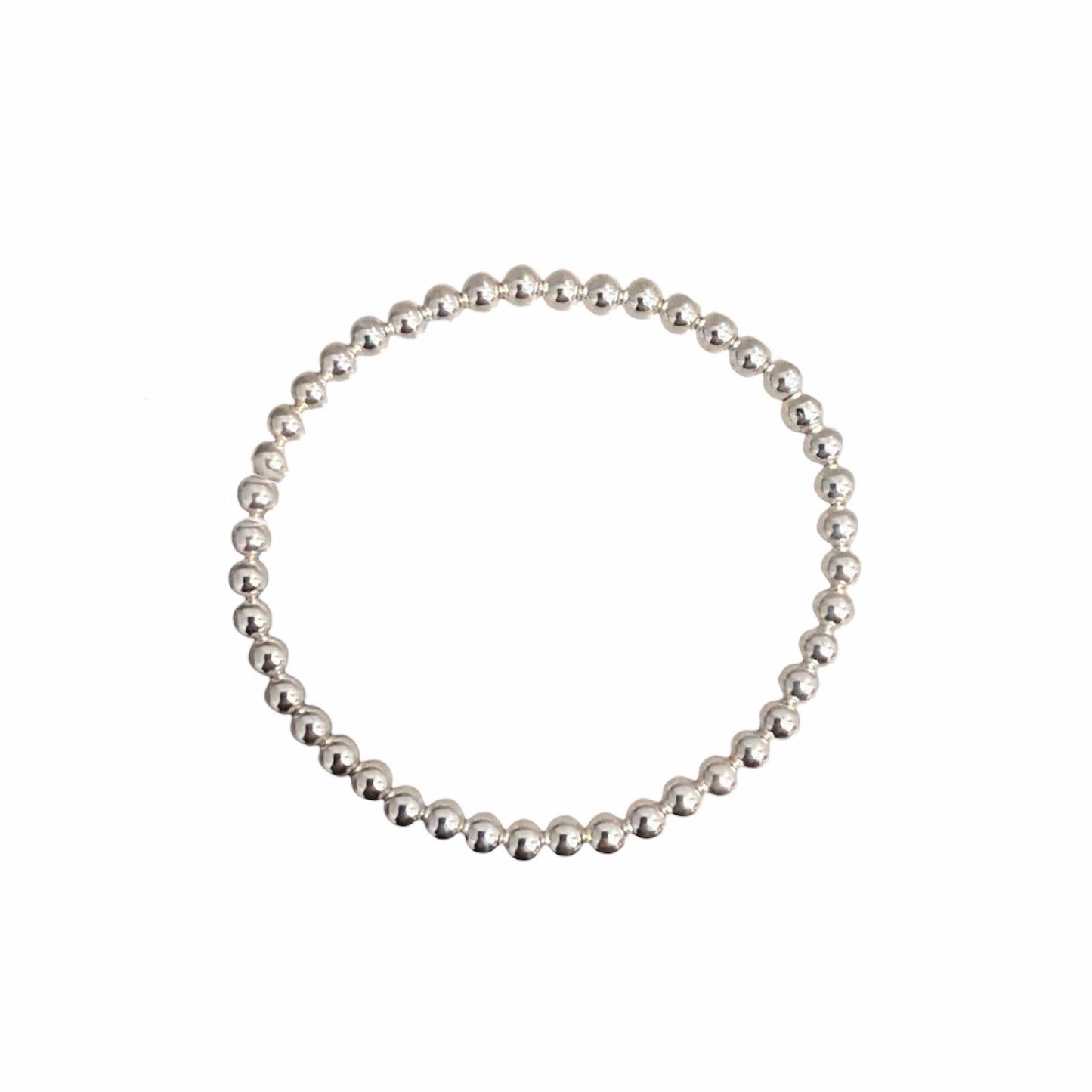 Silver Bead Stretch Bracelets