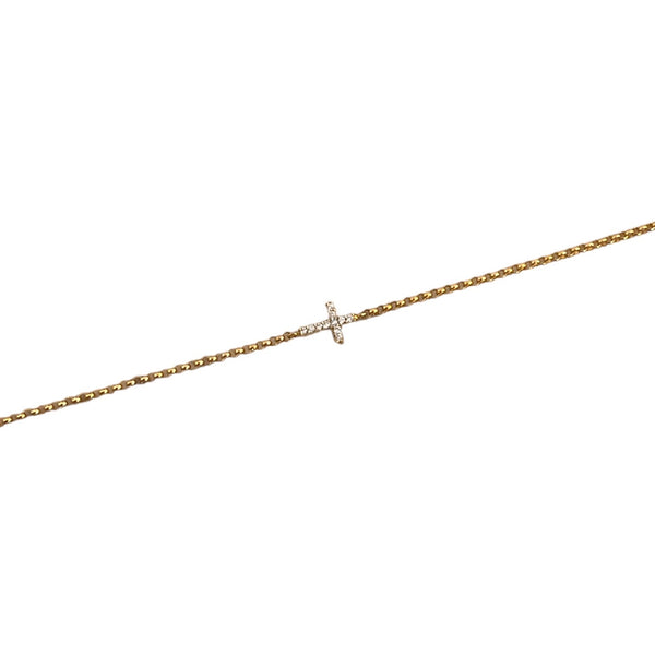Diamond Cross Bracelet