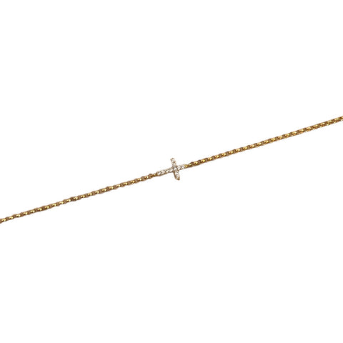Diamond Cross Bracelet