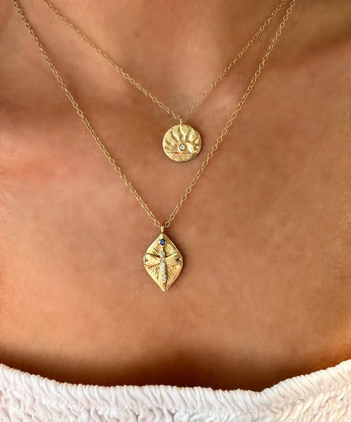 Dragonfly with Sapphire Necklace