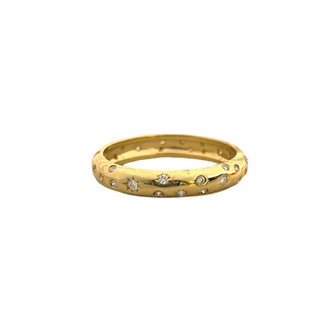 Scattered Diamond Inlay Ring