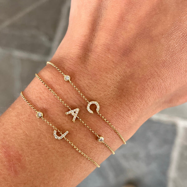 Diamond "C" Initial Bracelet