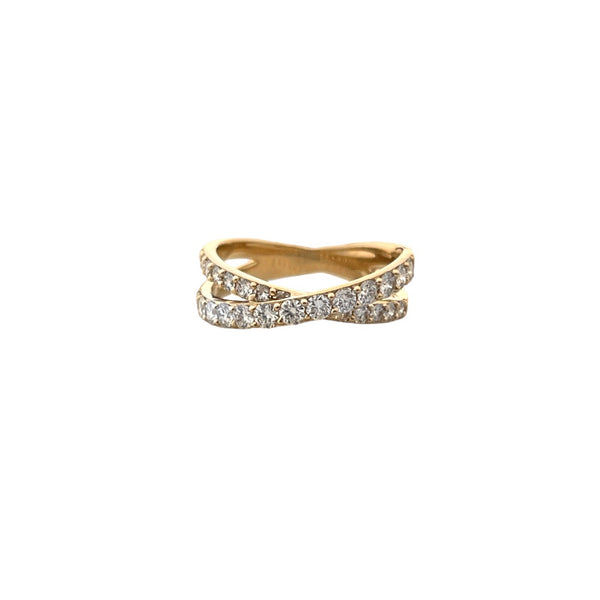 Diamond Criss Cross Ring