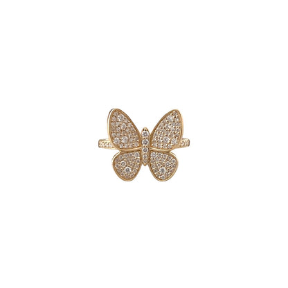 Diamond Butterfly Ring
