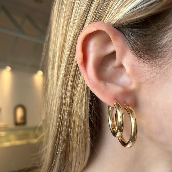 Medium Chunky Hoop Earrings