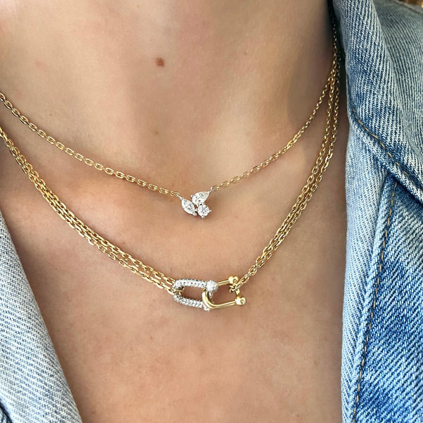 Diamond Horse Bit Necklace
