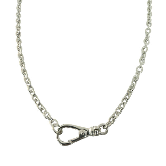 Silver Cable Chain with Dog Clasp Necklace