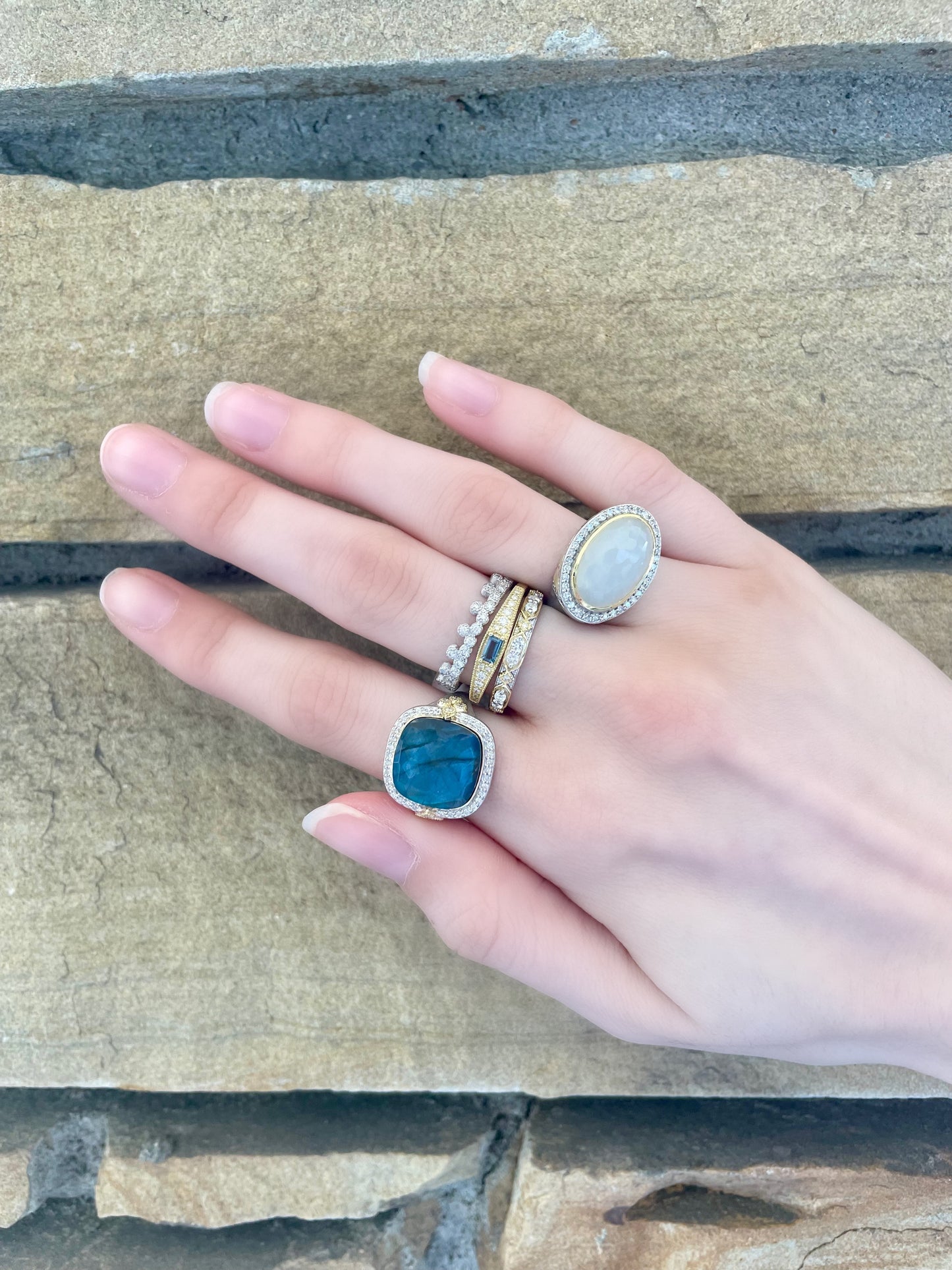 Provence London Blue Topaz and Diamond Ring