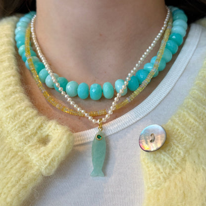 Gemstone Fish Charms