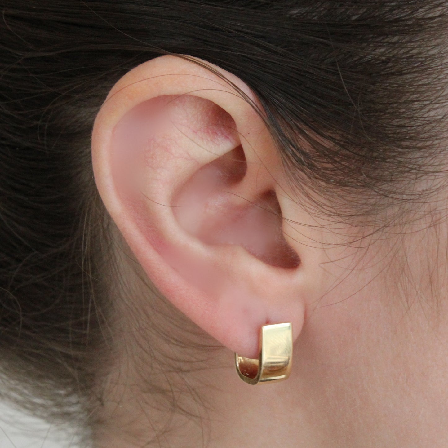 Chunky Gold Huggie Earrings
