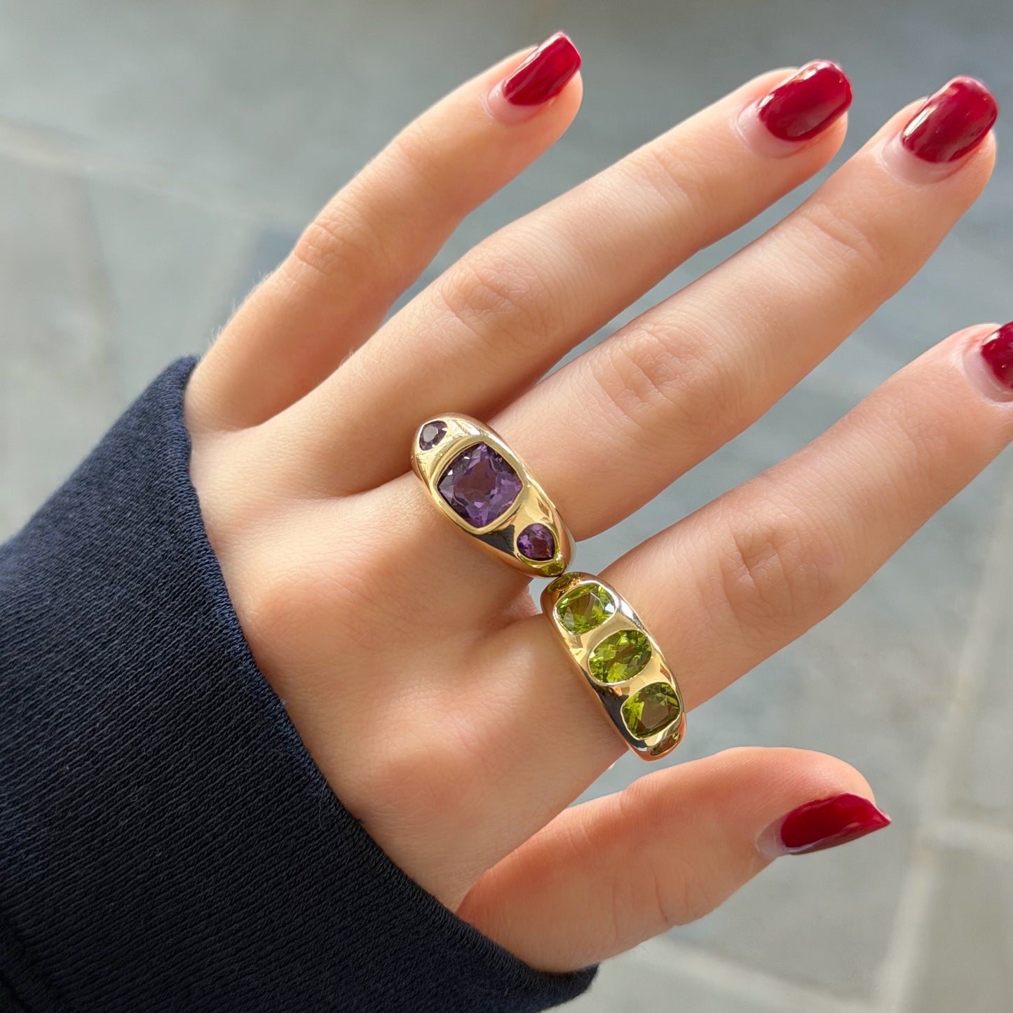 Amethyst Dome Ring