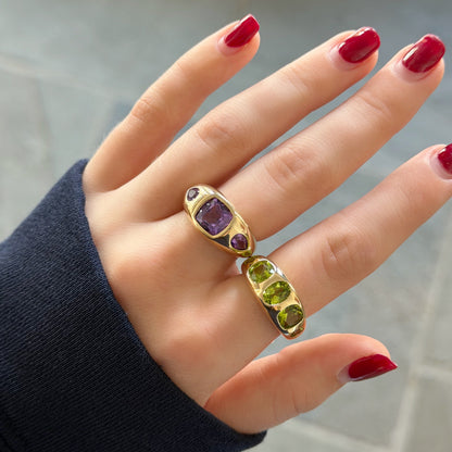 Amethyst Dome Ring