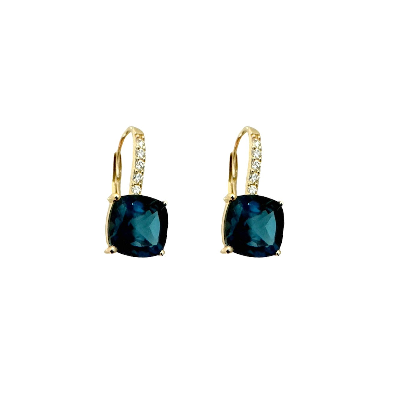 Topaz & Diamond Dangle Earrings