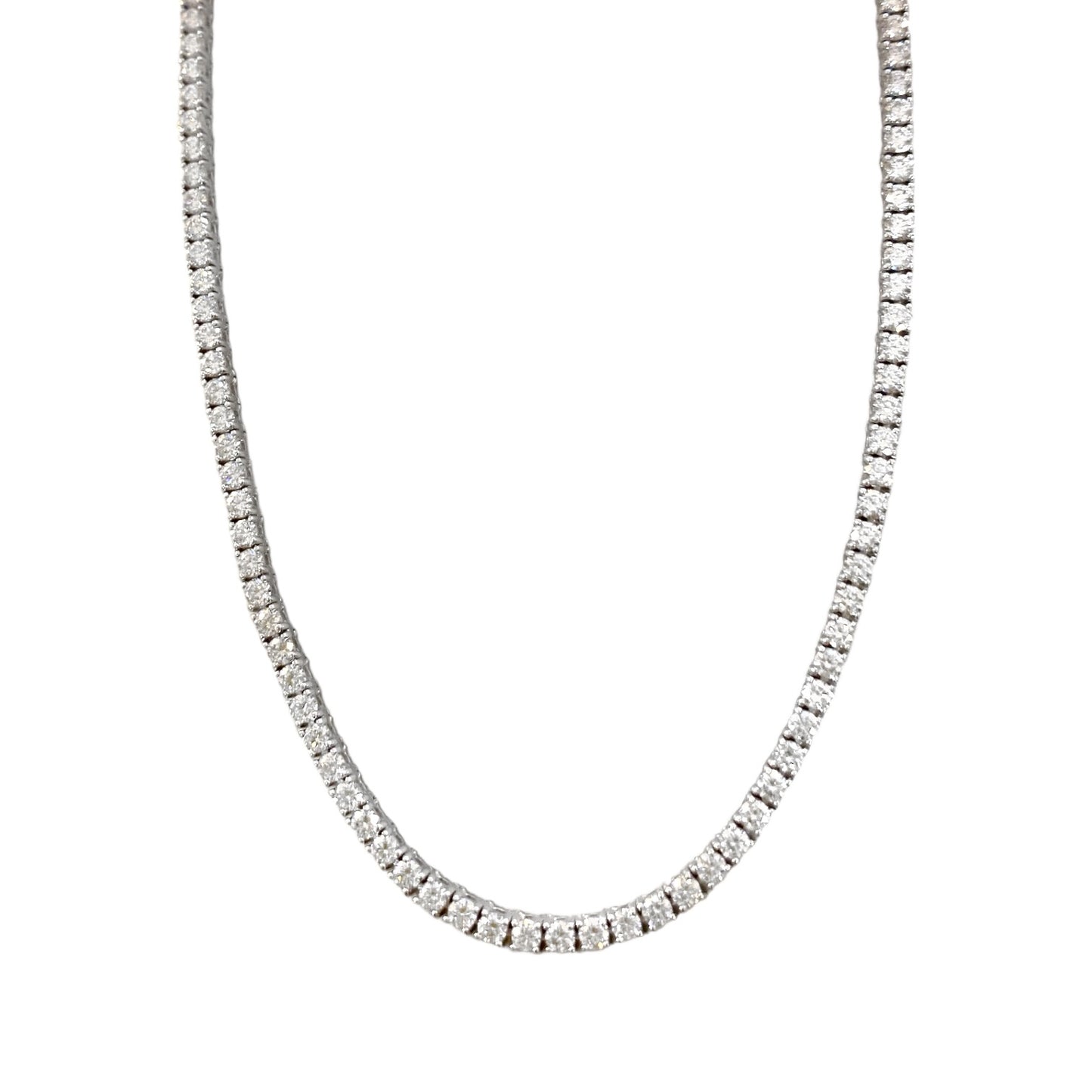 6.74 ctw White Gold Tennis Necklace – Charde