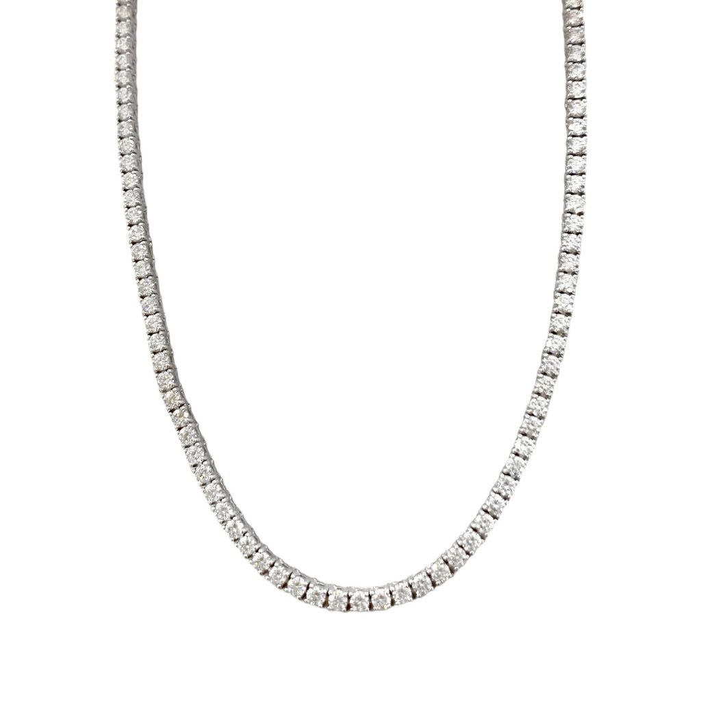 6.74 ct White Gold Tennis Necklace