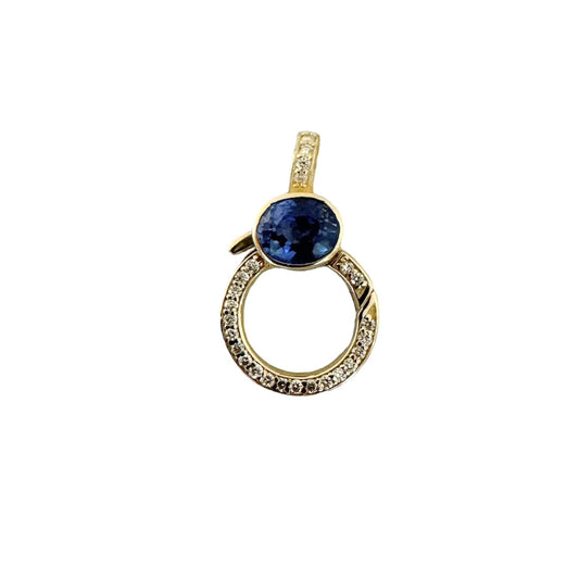 Diamond Enhancer Clasp with Sapphire