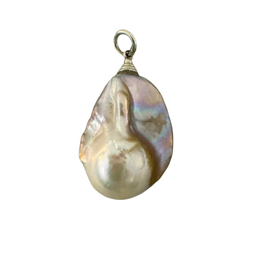 Sterling Silver Baroque Pearl Pendant