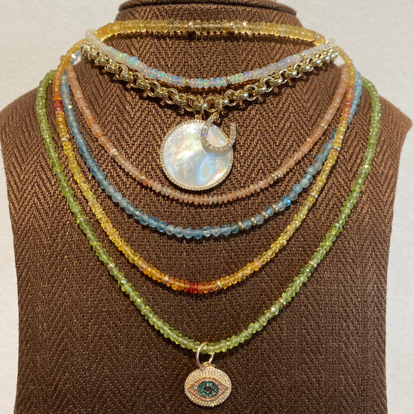 Citrine & Gold Beaded Necklace