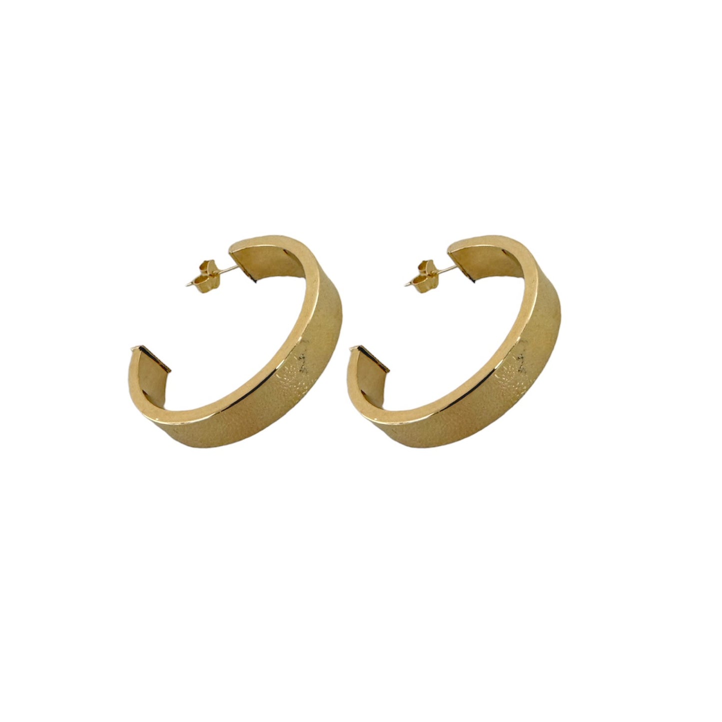 30mm Squared Gold Hoops