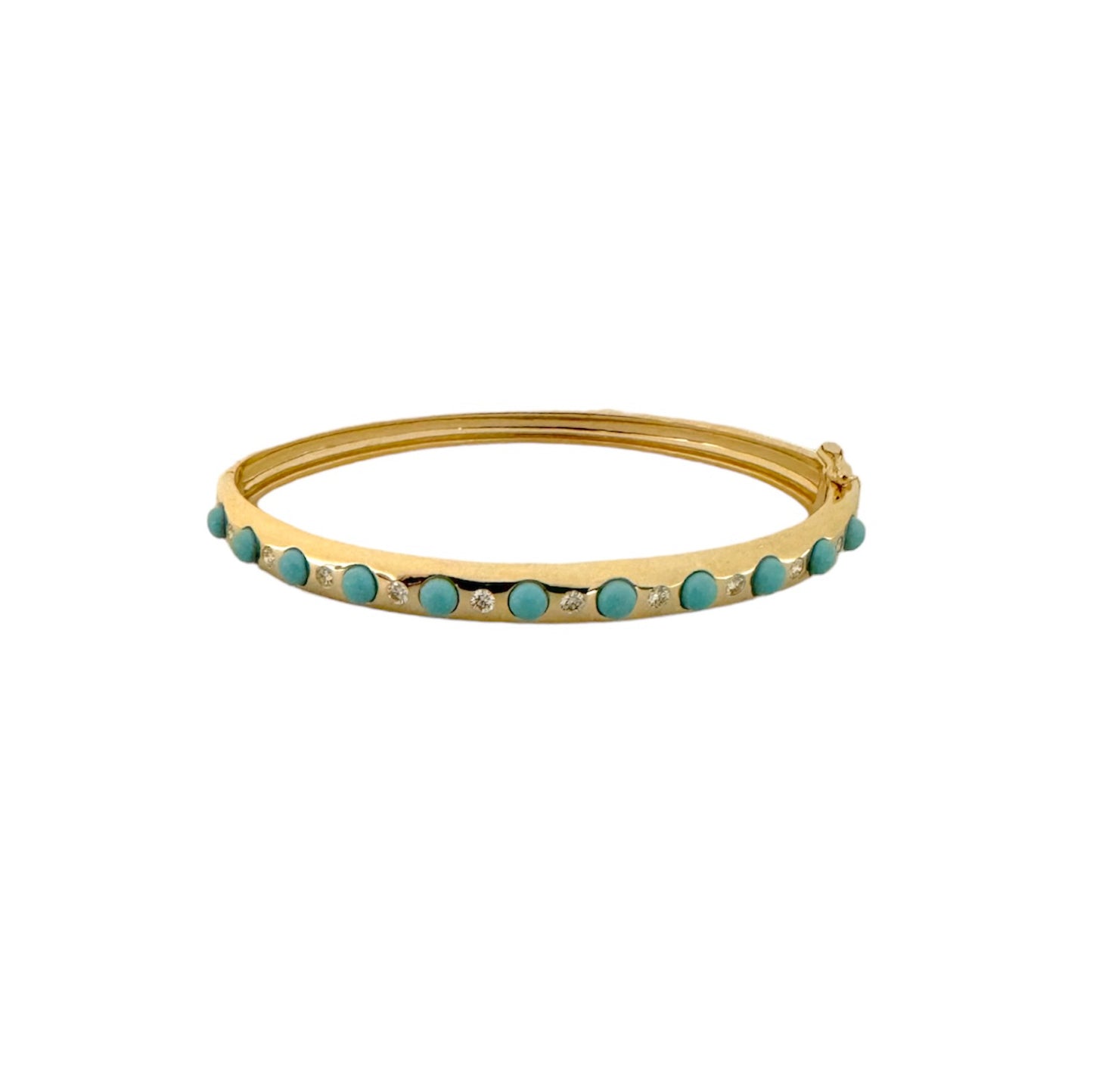 Diamond & Turquoise Hinge Bracelet