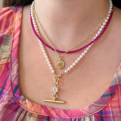 Hamsa and Evil Eye Double Sided Top Switch Pendant