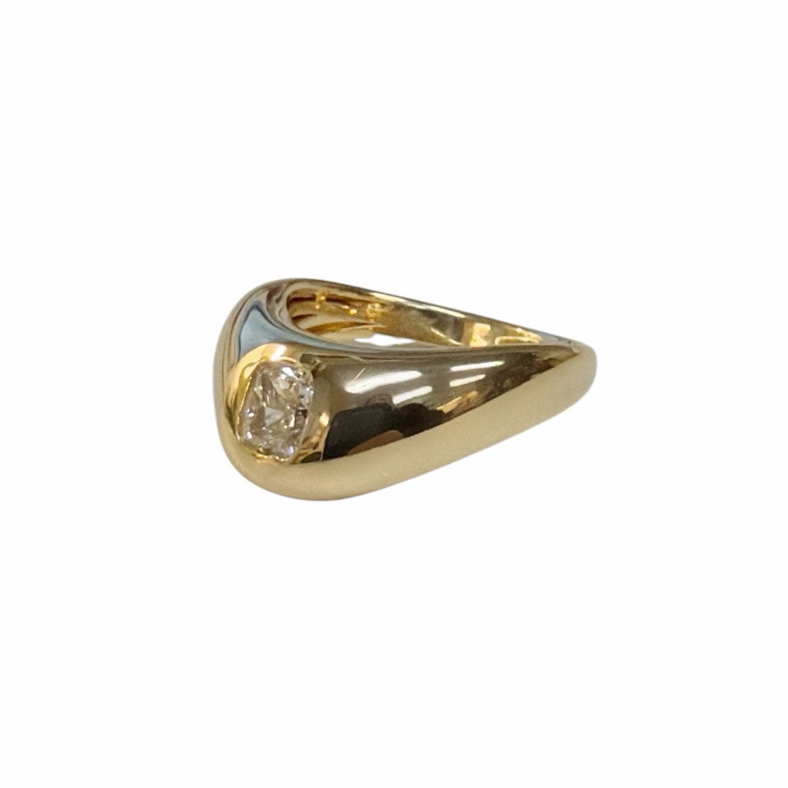 Diamond Asymmetrical Wave Ring