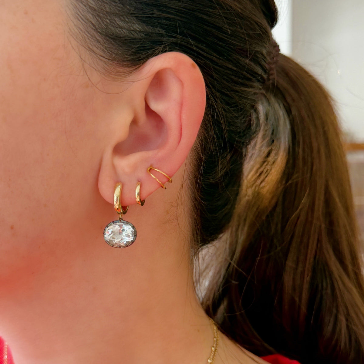 10mm Gold Huggies