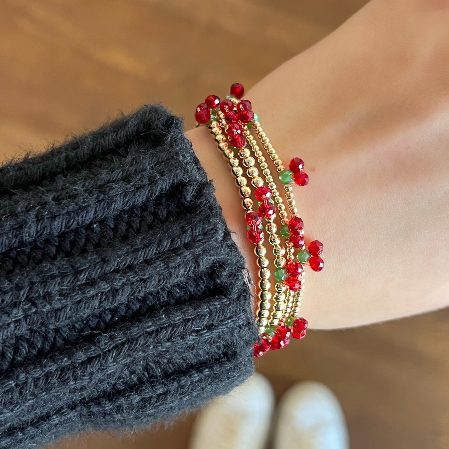 Cherries Beaded Bracelet