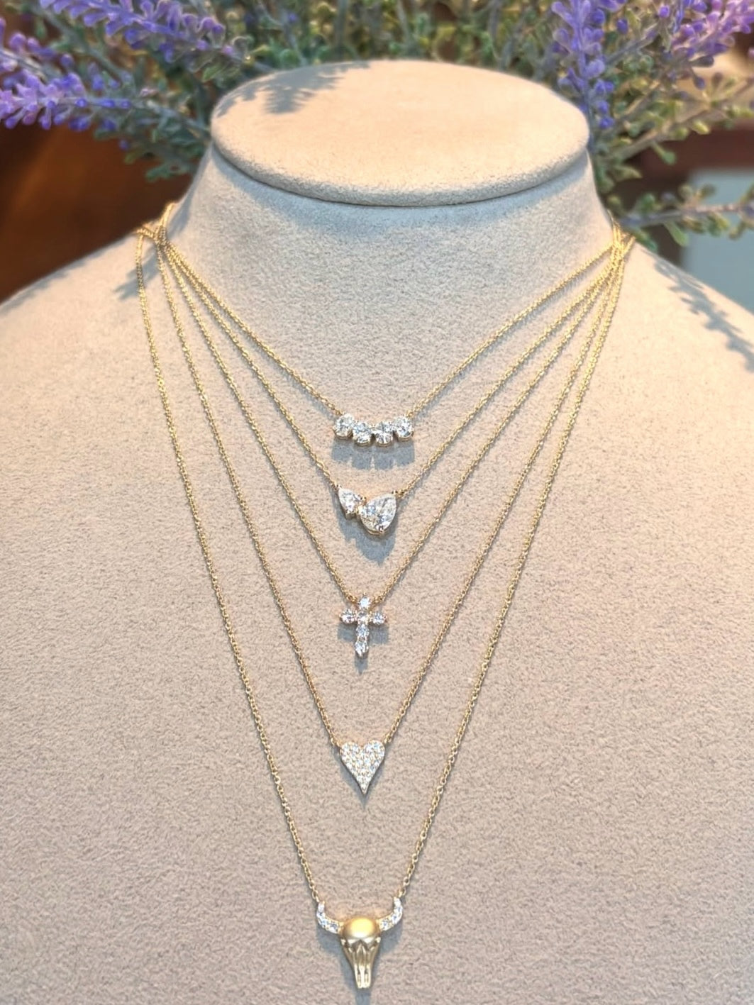 Double Pear Lab Diamond Necklace