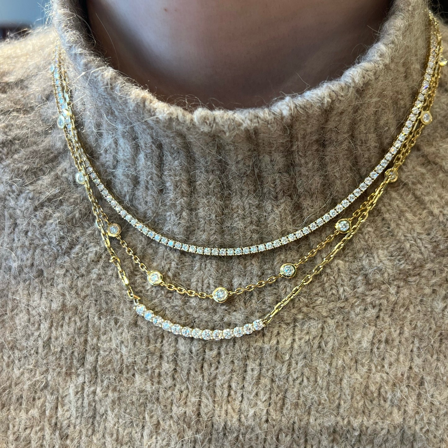 Diamond Bar Necklace