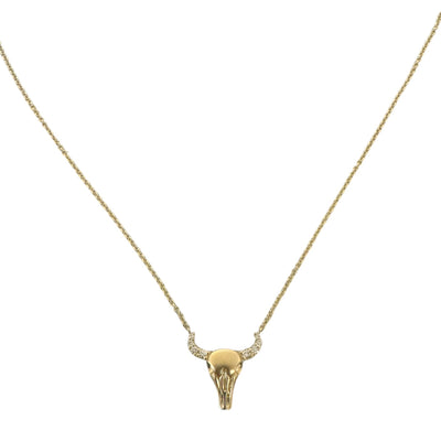 Diamond & Gold Longhorn Necklace
